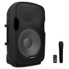 Audibax Party 12 Lautsprecher Bluetooth 500 W 12 Zoll inkl. Ständer und Mikrofon