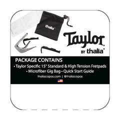 Thalia Taylor Black Chrome Finish Capo - Koa With Black Taylor Logo