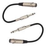 2x Pro Signal 1/4" Jack (Mono) to XLR (Female) Cable