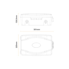 Masterplug Weatherproof Electric Box Dark Grey IP54 Outdoor Garden Power