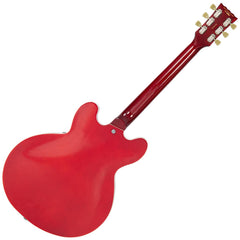 Vintage Semi-acoustic Guitar - Chrome Soapbar - Cherry Red