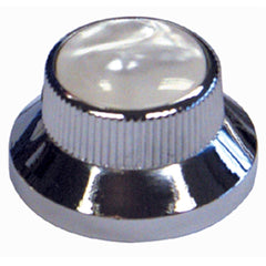 Gt Dome Knobs- Chrome/white- Pack/2