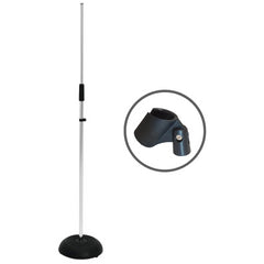 Thor Round Base Chrome Microphone Stand