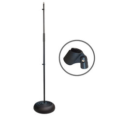 Thor MS001 Round Base Microphone Stand Black heavy Duty Retro Mic Stand *B-Stock