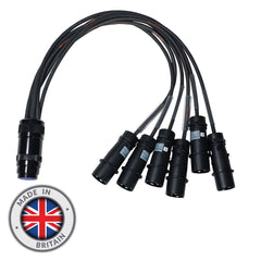 Mennekes 16A Mennekes Male - Socapex 19-Pin Female 1.5mm Fan-In Cable