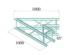 Alutruss Quadlock 6082C-19 2-Way Corner 45?