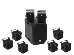 Omnitronic Set BOB-10A Black + 8 x BOB-4 Black PA System Speaker 900W DJ Disco