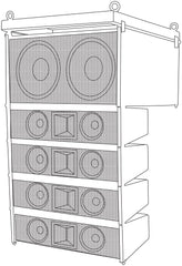 Citronic CLA-300 Active Line Array Speaker System, 300W + 300W, Black