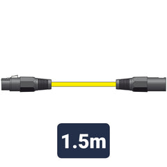 Chord 1.5m Professional High Quality Balanced 3Pin XLR Cable (Yellow)