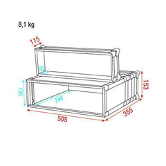 Boitier DAP pour lecteur CD 19" 3U Noir