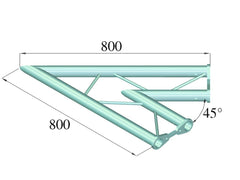 Alutruss Bisystem Ph-19 2 voies 45 ? Horizontal