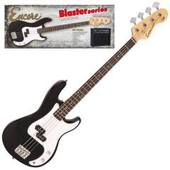 Encore E40 Blaster Bass Guitar Pack - Gloss Black