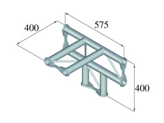 Alutruss Bisystem Ph-42 Pièce en T 4 voies horizontale