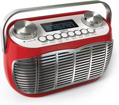 Detroit DAB Radio Retro DAB+ FM Radio Red *B-Stock