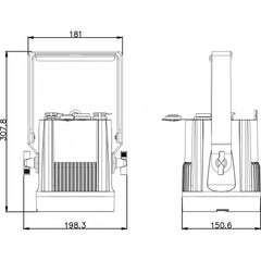 Briteq BT-NONAPIXEL WHITE Kompakter IP65-Außenprojektor mit weißem Strahl