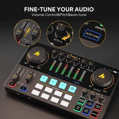 Maono AME2 Portable Live Streaming Podcast Production Console