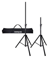 NovoPro SS3R Ensemble de supports d'enceintes haut de gamme avec sac PA Disco DJ