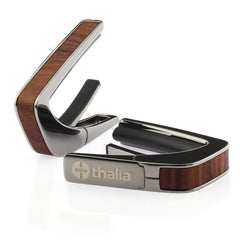 Thalia Black Chrome Finish Capo With Santos Rosewood Inlay