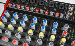 Citronic CSM-8 Table de mixage compacte Bluetooth Table de mixage Retard USB Studio Enregistrement Karaoké