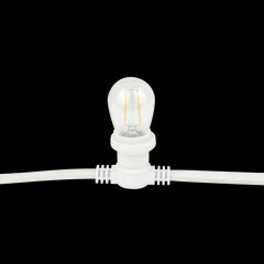 Showgear Guirlande lumineuse E27, Blanc 50 m, espacement de 100 cm Connectable