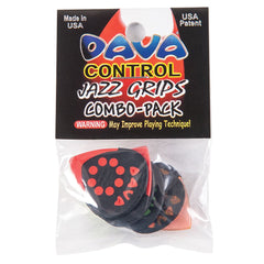 Dava Jazz Grip Picks- Hang Bag 6 Combo- 2 Derlin- 2 Gels- 2 Nylon