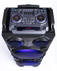 Longstar LP-FY212 2x 12" 8000W Sound System PA DJ Bluetooth Speaker (Damaged, see photos) *B-Stock