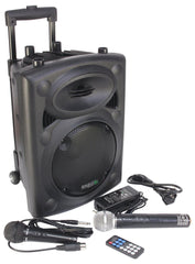 Ibiza Port8UHF-BT Portable Battery PA System inc UHF Handheld Microphone