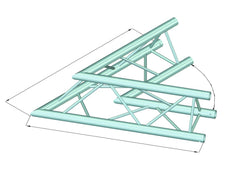 Alutruss Decolock Dq3-Spac20 2-Way Corner 60? Bk