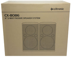 Citronic CX-8086 speakers 6.5" 80W pair - white