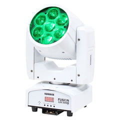 2x Equinox Fusion 120 Zoom MKII (boîtier blanc) lampe à tête mobile