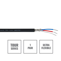 eLumen8 TOUR Screened 1 Pair DMX Cable DMX1PRB, 500m Drum Black