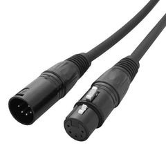 LEDJ 1.5m 5-Pin Male XLR - 5-Pin Female XLR DMX Cable