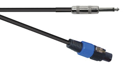 Soundlab Premium 2 Pole Connector to 6.35mm Mono Jack Plug Connector Speaker Lead 2x 0.75mm Cable - 5 metres