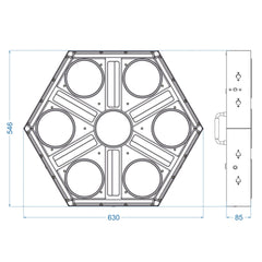 Briteq BTX-SKYRAN Hexagonal Multi Effect Light LED RGB