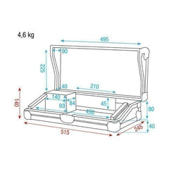 Lichtpult Flightcase 3U passend für kleines Lichtpult *B-Ware 