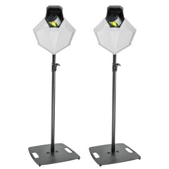 2x Eurolite CAT-80 COB LED Barrel Scanner 80w White inc Stands