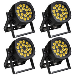 4x Briteq BT-COLORAY 18FCR LED-Außenstrahler 18 x 8W RGBW