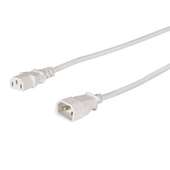 LEDJ 10m IEC Male - IEC Female Cable (White Sheath)