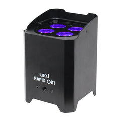 LEDJ Rapid QB1 Hex IP LED-Uplighter IP54 Batterie Drahtlose LED-Außenbeleuchtung