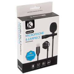 Kinsman Lavalier Microphone With Earphone - Lightning Adaptor