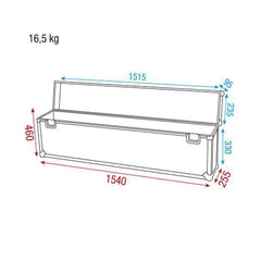 Boîtier DAP pour Showbar + 4x Par56