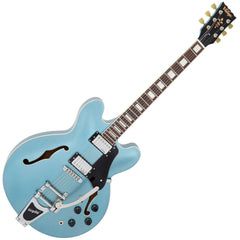 Vintage Semi-acoustic Guitar With Bigsby - Gun Hill Blue