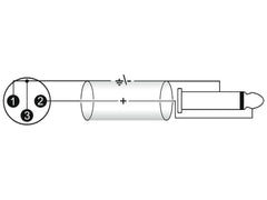 Câble adaptateur Omnitronic XLR(M)/Jack Mono 5M Bk