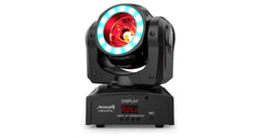 4x Audibax Oregon 60 Black Beam Moving Head mit LED Ring