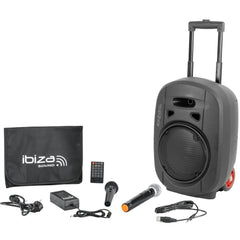 Ibiza Sound PORT8UHF-MKII-TWS 8" 400W Bluetooth Portable PA Speaker System