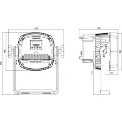 2x Briteq BT-COLORAY 18FCR LED Outdoor Spot 18 x 8W RGBW