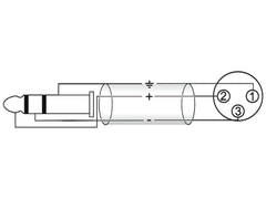 Câble adaptateur Omnitronic XLR(F)/Jack stéréo 0,2M Bk