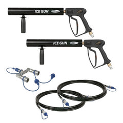 2x Showtec FX Ice Gun Bundle inc 2x Hose & Splitter