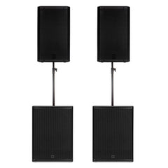 2x RCF SUB 18-AX 18" Active Subwoofer 2200W Bluetooth 2x RCF 912-AX Active Speaker 2100W