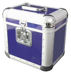 Roadinger Record Case Alu 75/25, Arrondi, Bleu